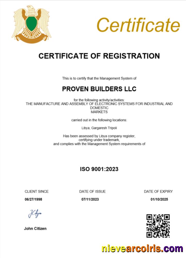 Libya company registration certificate
